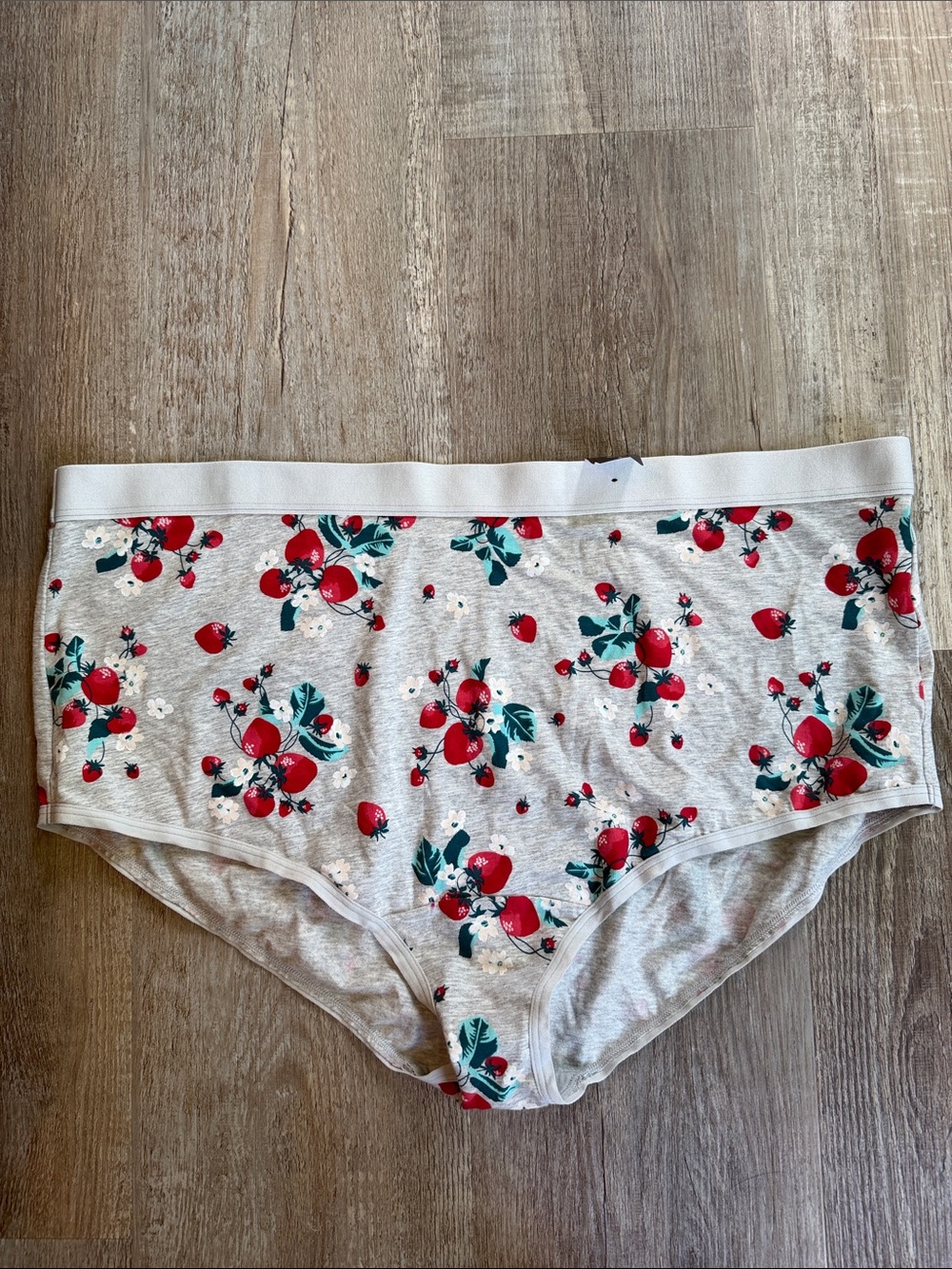 torrid | Gray Briefs with Red Strawberry Print